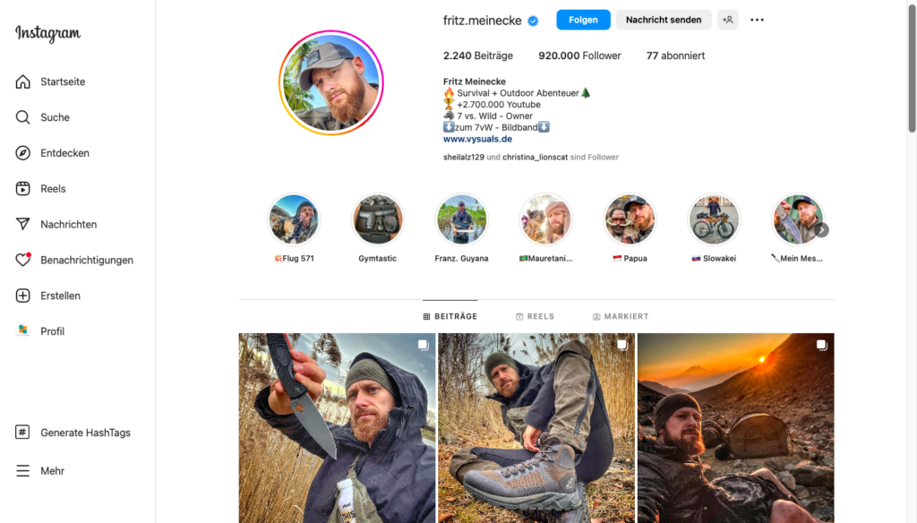 Screenshot Community aufbauen auf Instagram